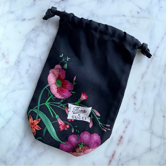 Gucci Other - Gucci Flora by Gucci Silk Drawstring Pouch